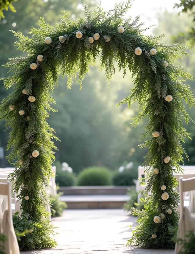 Ceremonia de boda con decoración de hierbas aromáticas